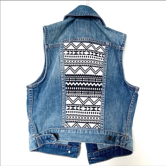 Fossil Jackets & Blazers - Vintage custom denim Fossil vest
